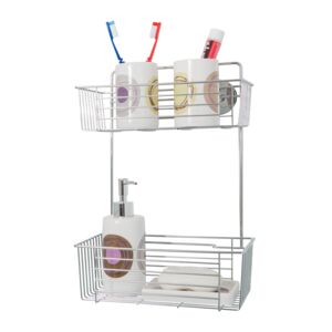 Wenko 2-Tier Vacuum Loc Bari Shower Caddy Wenko 2-Tier Vacuum Loc Bari Shower Caddy